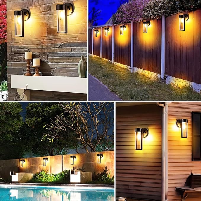 Applique murale solaire LED étanche, robuste pour extérieur. Détecteur de mouvement, économie d'énergie.