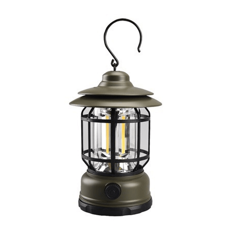 Lampe de camping vintage, design lanterne rétro, idéale pour la décoration extérieure du jardin.
