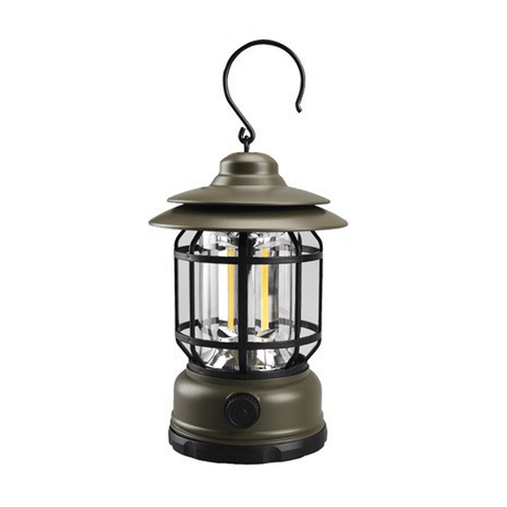Lampe de camping vintage, design lanterne rétro, idéale pour la décoration extérieure du jardin.
