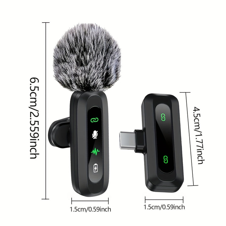 Microphone SoundClip sans fil pour smartphone, idéal pour enregistrement audio clair.