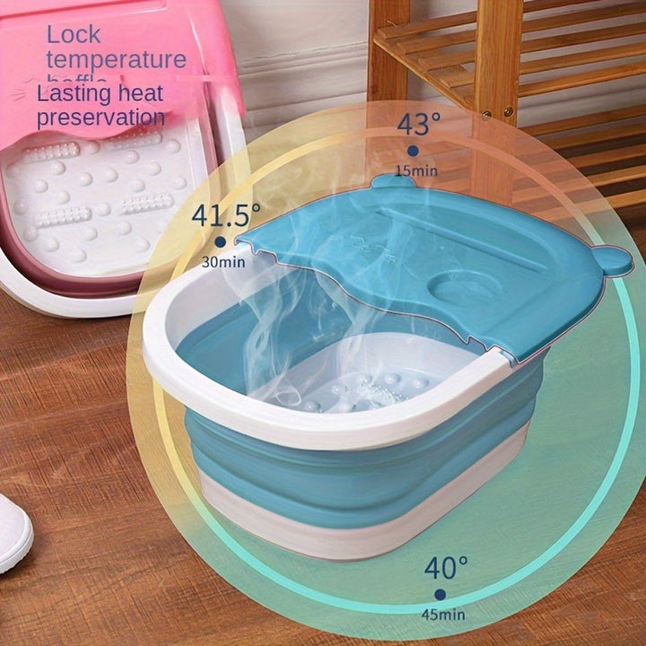 Baignoire à pieds compacte et portable, parfaite pour la relaxation après une longue journée.
