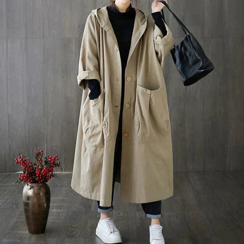 Eva - Oversized trenchcoat med store sidelommer