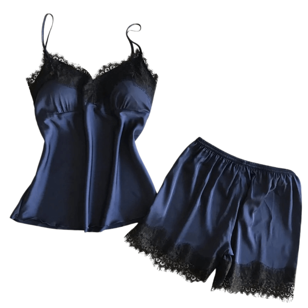 Lyxigt Satin Nattkläder Set - V-ringad