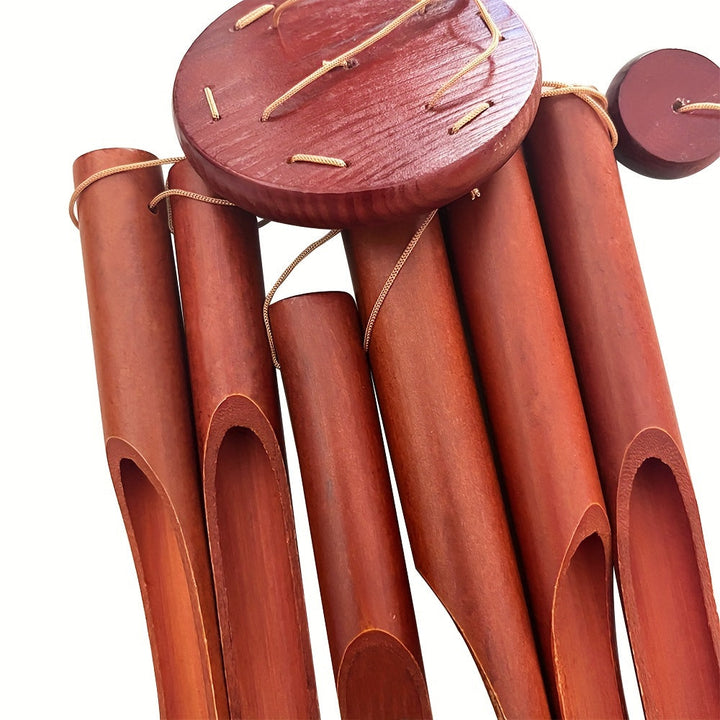 Carillon en bambou fait main, design naturel et mélodies douces pour une touche zen unique.
