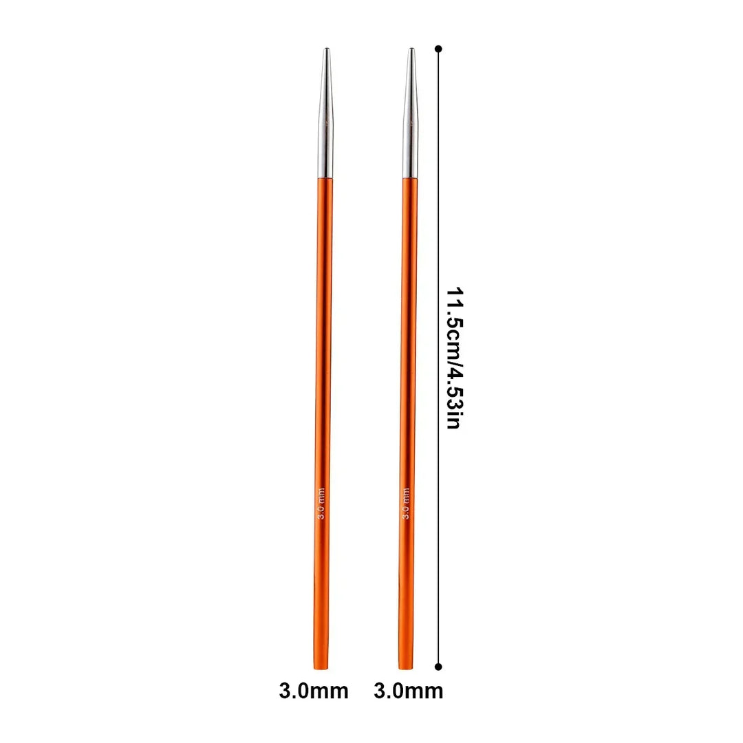 Set d'aiguilles à tricoter circulaires et interchangeables, pour tout type de fil.