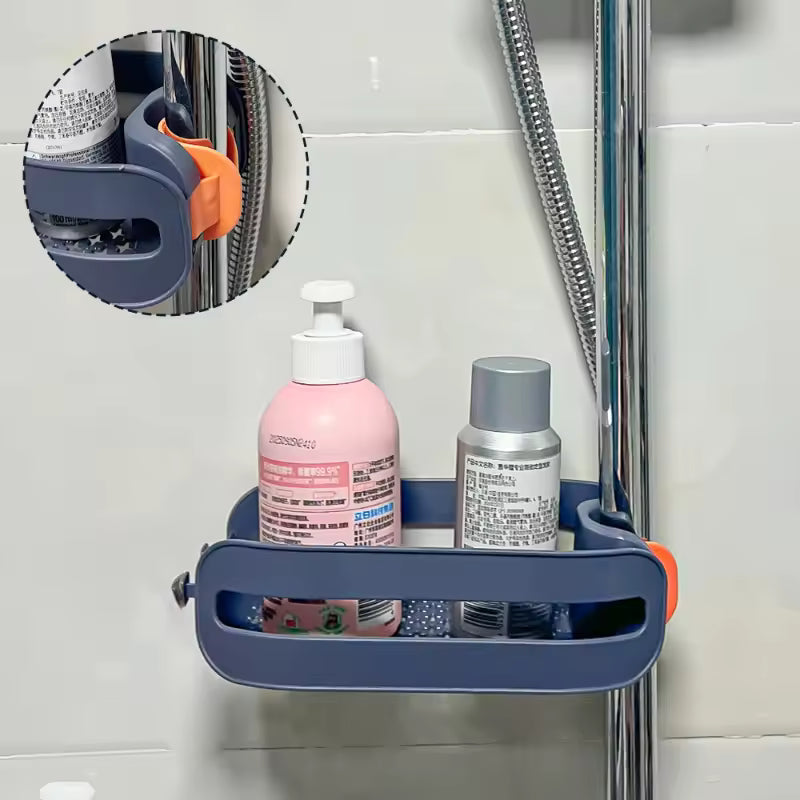 Organisateur d'évier mural sans outil pour éponges, brosses. Idéal cuisine/salle de bain, drainage facile.