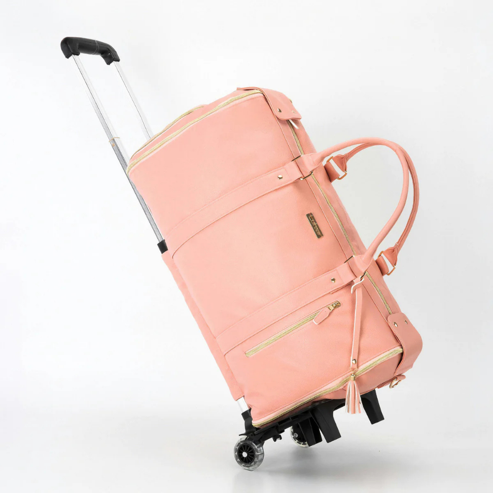 Duffel blanc femme, sac de voyage spacieux et élégant pour la cabine.
