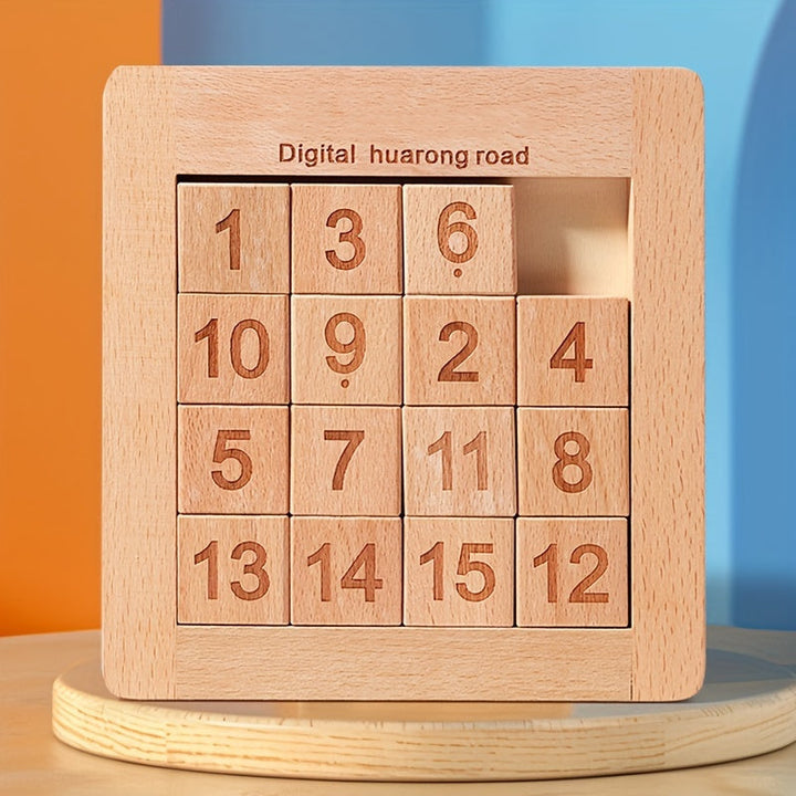 Puzzle en bois naturel pour enfant, conçu pour la stimulation cognitive et le développement de la pensée logique.