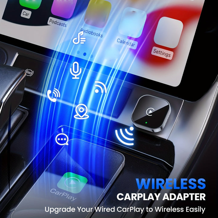 Adaptateur sans fil rapide pour CarPlay et Android Auto, améliorant la connectivité de votre voiture.