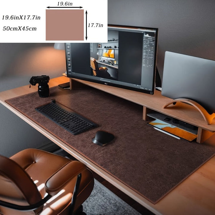 Accessoire de bureau DUALMAT en cuir PU, servant de tapis souris et de sous-main pour une organisation optimale.