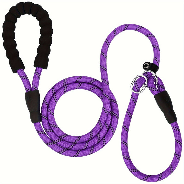 Laisse pour chien actif, résistante et réfléchissante, assure sécurité et confort lors des jeux et courses.