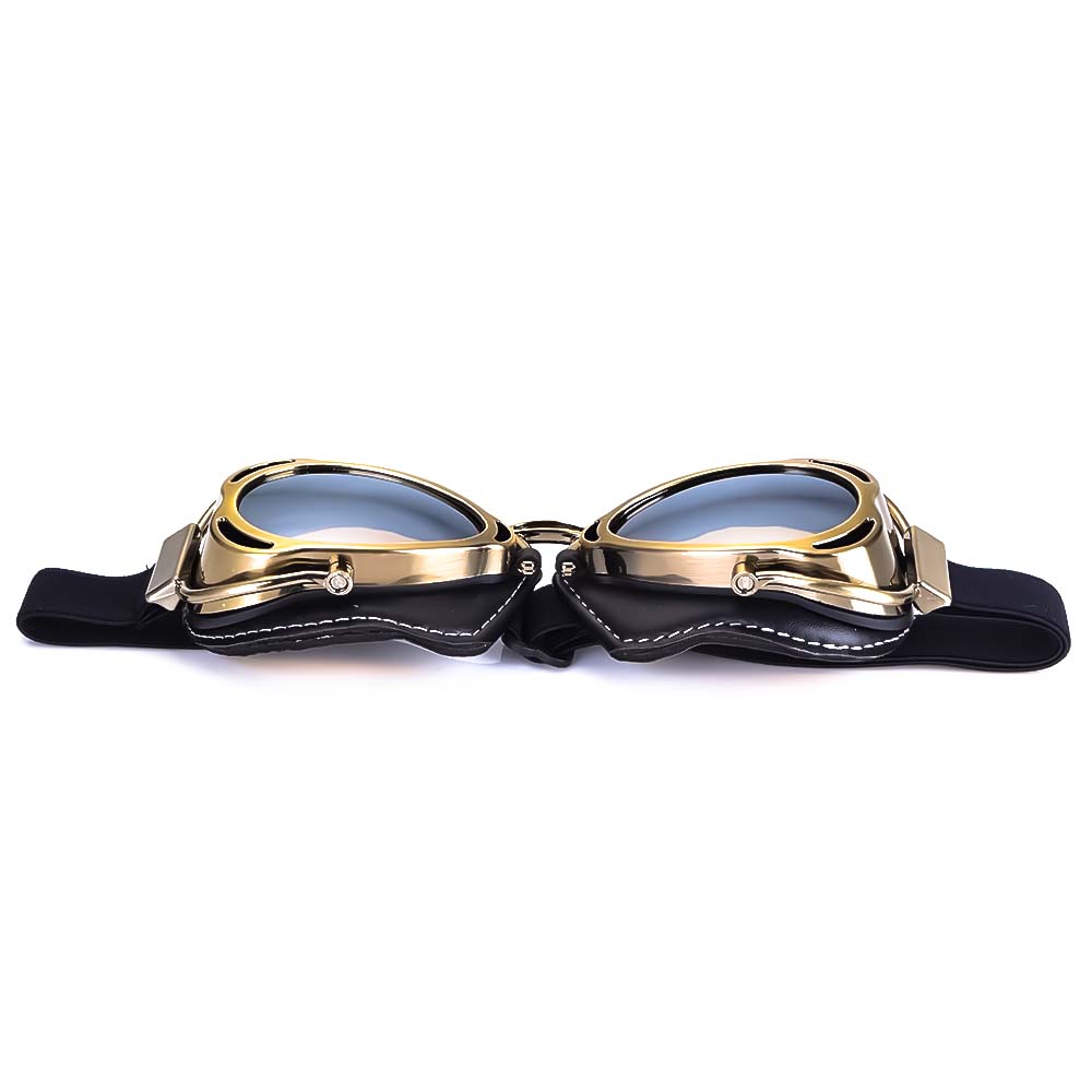 Protection optique motard : lunettes classiques pliables, idéales pour conduite moto vintage.