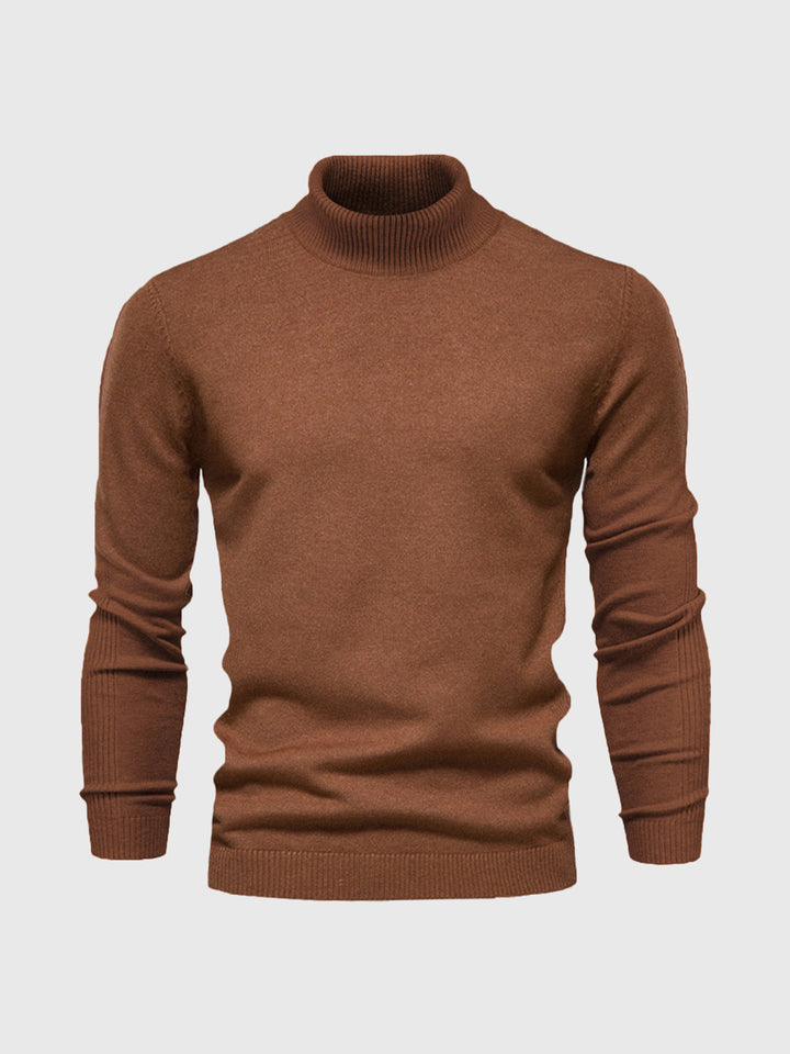 Pull hiver, col roulé homme vert kaki. Confortable et intemporel pour la mode masculine.