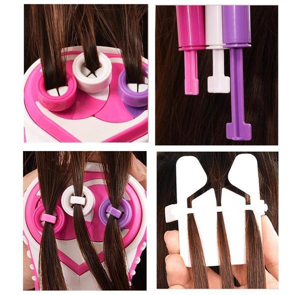 Appareil BraidEase pour tresses automatiques. Idéal pour coiffer rapidement les cheveux des enfants et obtenir un style parfait.