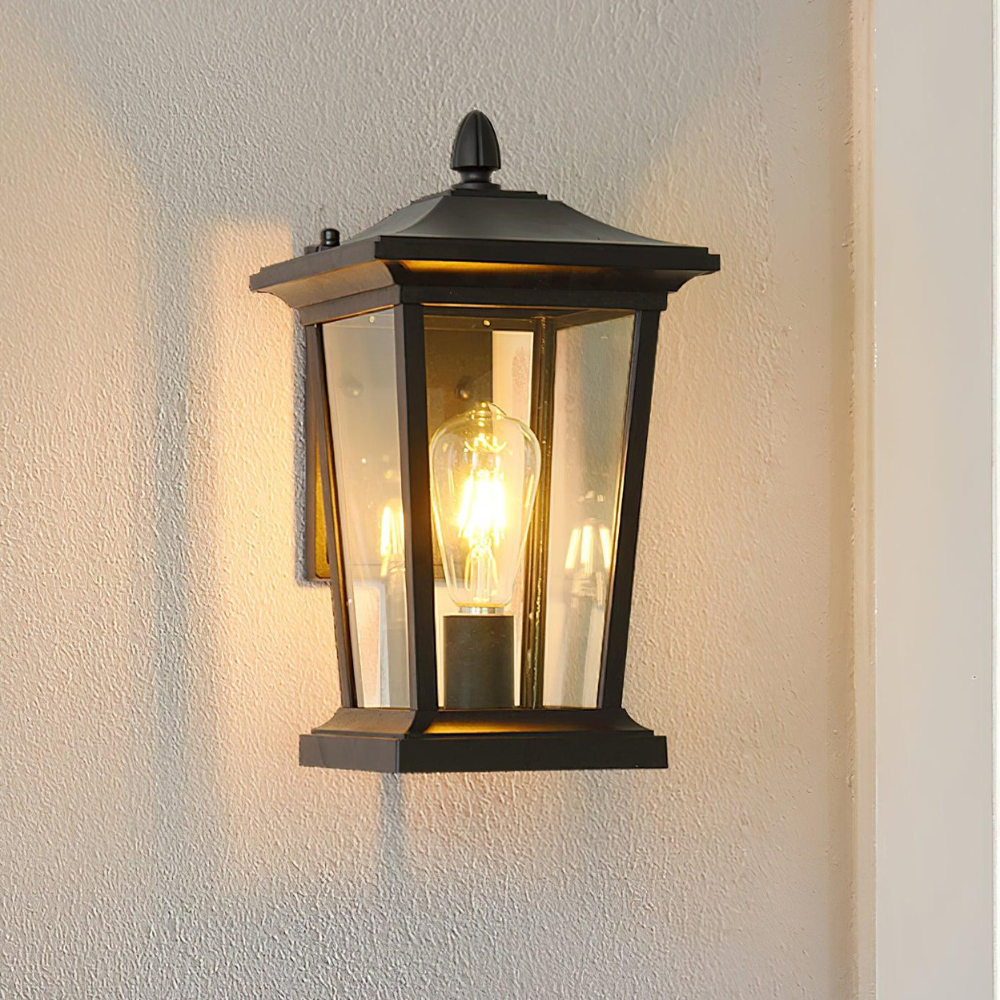 Lampe murale industrielle vintage en aluminium, éclairage LED étanche pour jardin et porche.