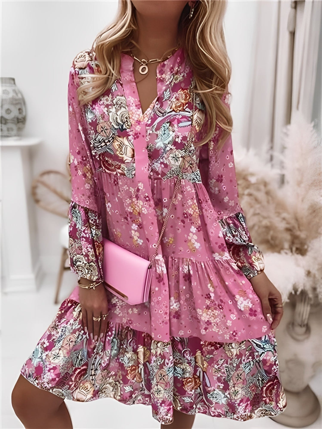 Magnifique mini robe de soirée femme, élégante et festive. Mode femme, coupe ample confortable pour tout événement.