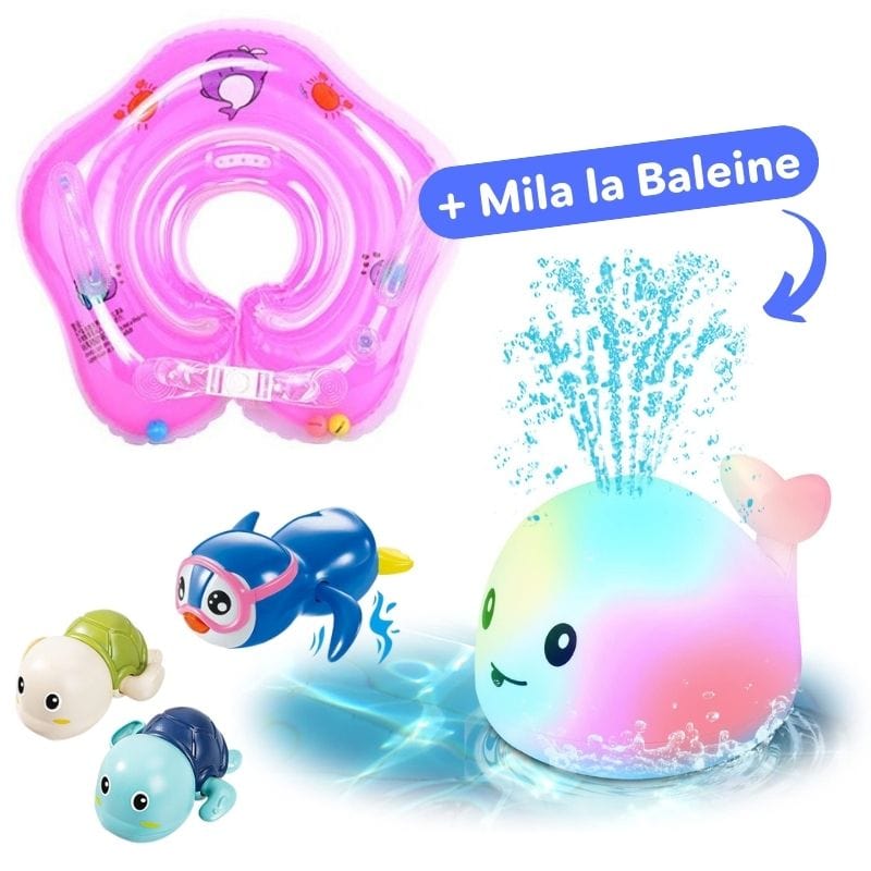 Flotteur d'éveil pour bébé, expérience aquatique joyeuse et sécurisée en piscine ou à la plage.