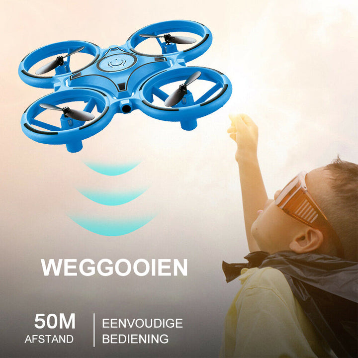 Mini-drone gestuel pour un contrôle intuitif et un vol aérien fluide. Le jouet télécommandé parfait pour enfant.