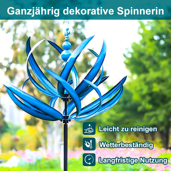 Girouette à vent rotative en métal pour jardin, indique la direction du vent avec élégance.