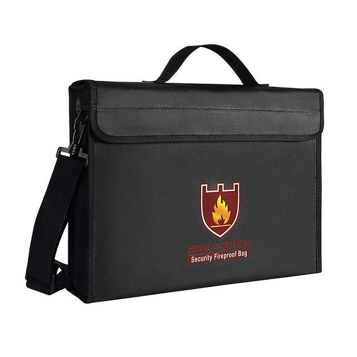 Sac de protection en fibre de verre et silicone, résistant au feu et à l'eau, pour documents légaux et passeports.