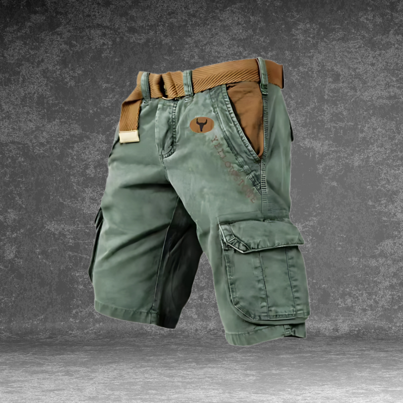 Short d'été cargo homme, idéal pour les loisirs, les vacances et les aventures en plein air.