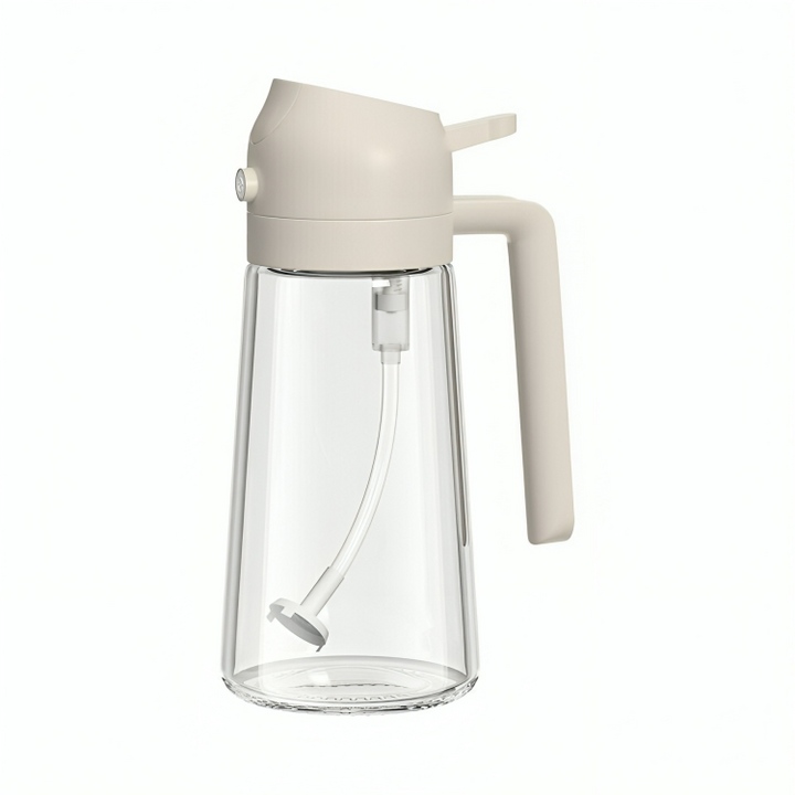 Accessoire de cuisine OilLux : spray d'huile rechargeable pour un dosage diététique et léger.