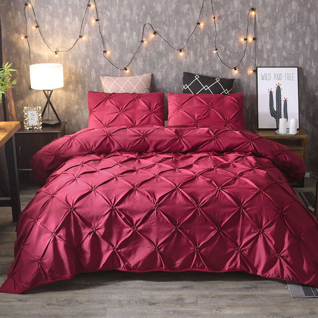 Housse de couette luxueuse et respirante pour chambre élégante. Literie moderne, confort et douceur garantis.