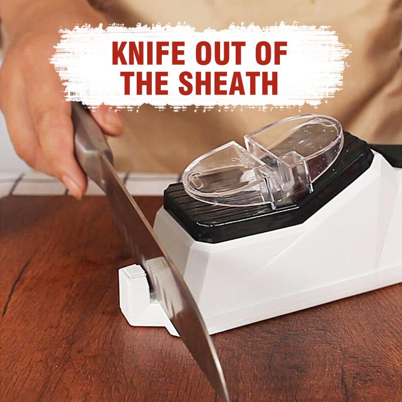 Affûteur électrique compact pour un entretien facile des couteaux de cuisine à la maison.