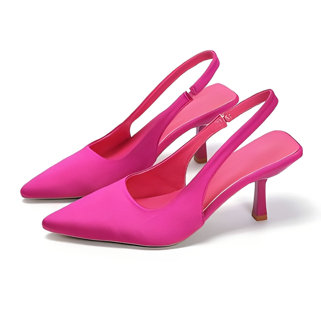Escarpins femme classiques à bout pointu, talons slingback chics pour toute occasion élégante.