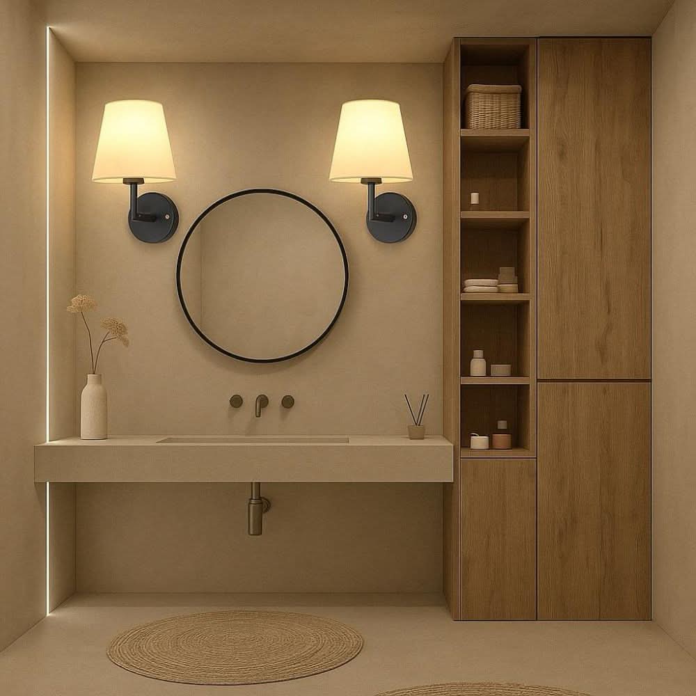 Applique murale LED sans fil avec télécommande. Éclairage intérieur moderne et polyvalent, luminosité réglable, pack de 2.