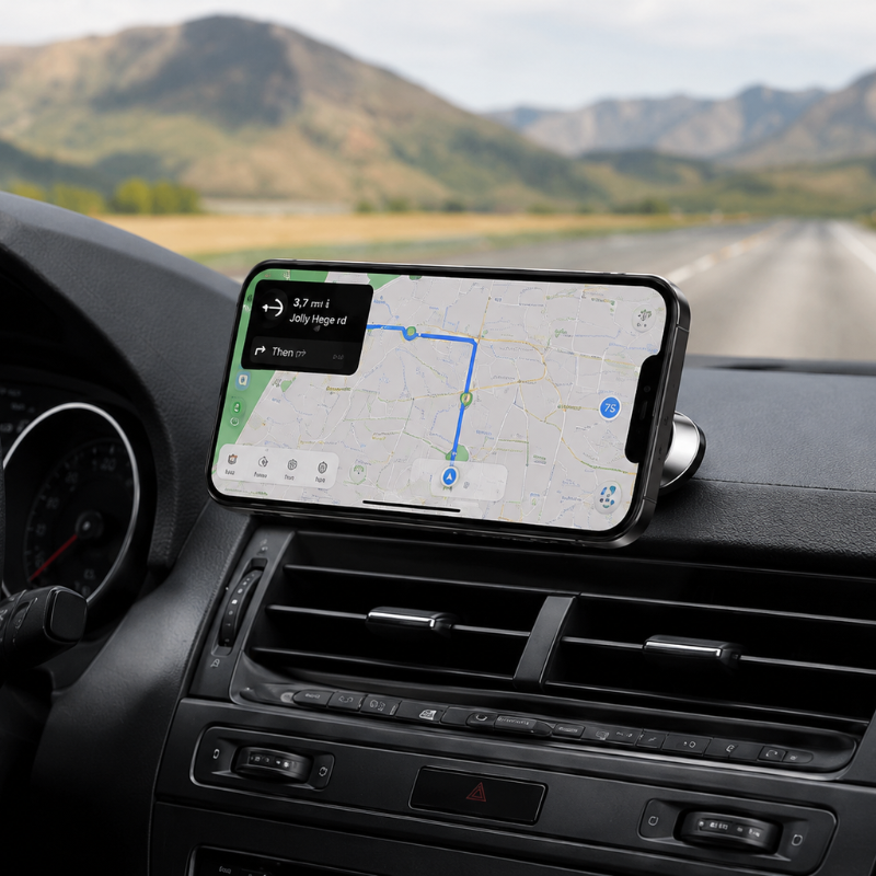 Installation facile: support magnétique téléphone voiture adhésif, maintien sûr et rapide du smartphone.