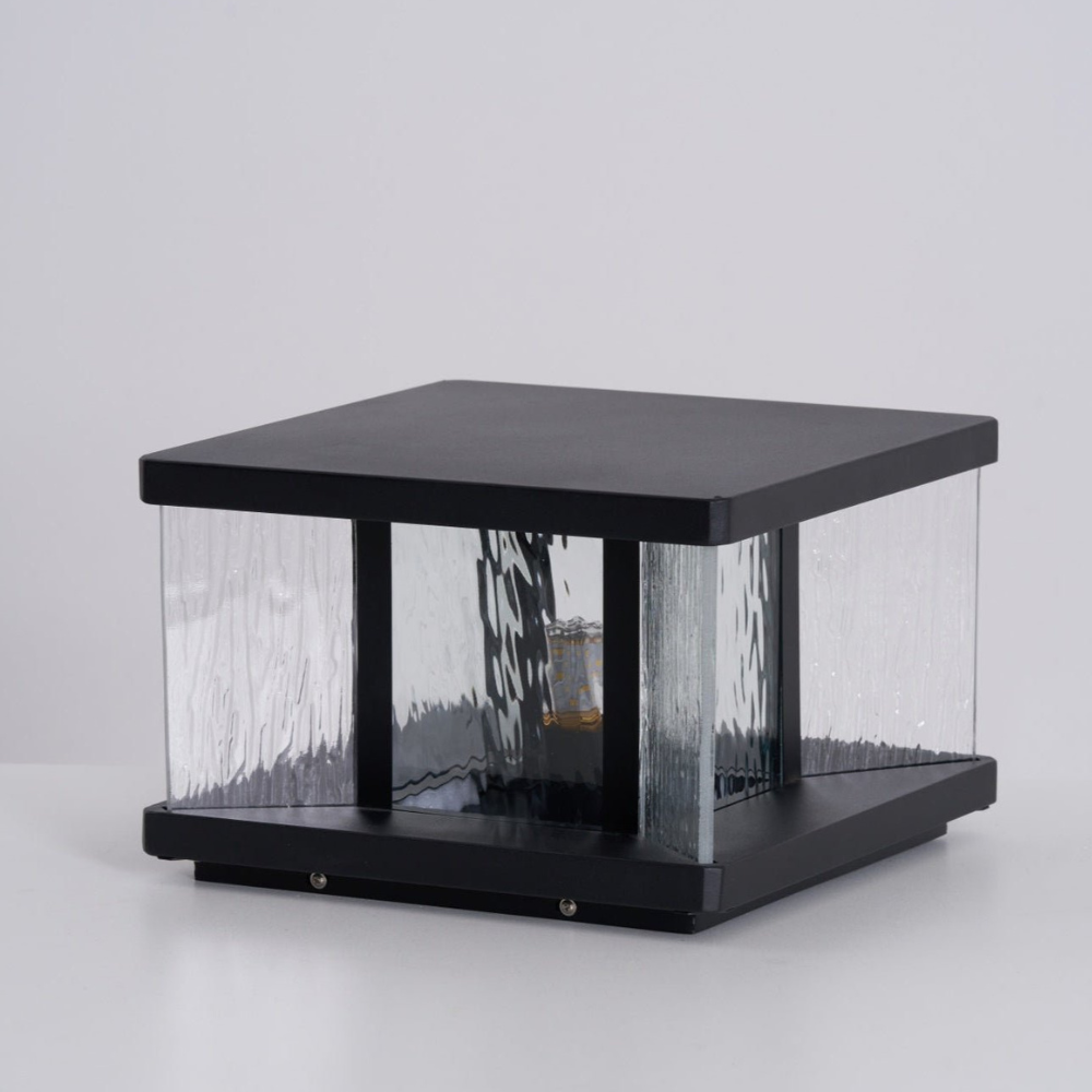 Lampe de pilier extérieure LED, moderne, étanche, pour éclairage de sécurité d'allée.