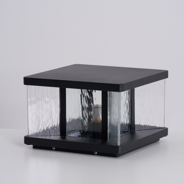 Lampe de pilier extérieure LED, moderne, étanche, pour éclairage de sécurité d'allée.