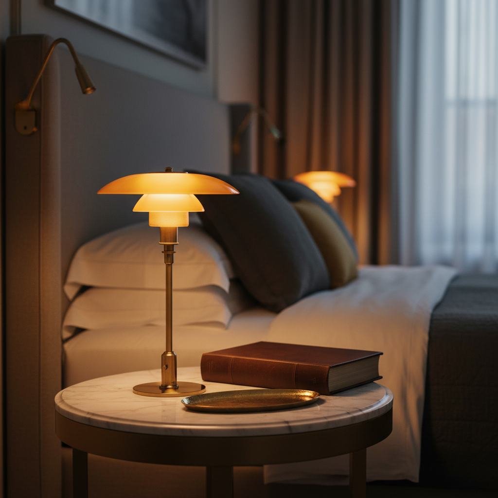 Éclairage LED design scandinave, lampe de chevet moderne et minimaliste pour une douce ambiance.