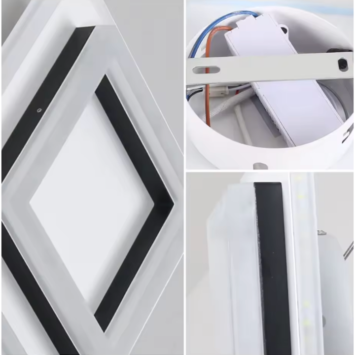 Éclairage LED carré pour plafond, design moderne et élégant, faible consommation.
