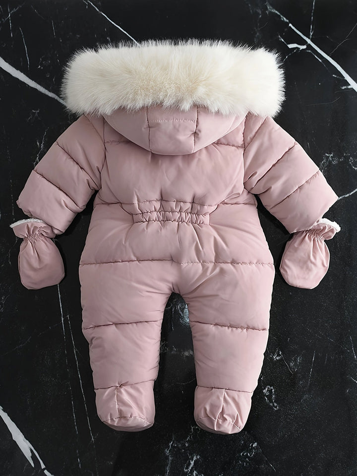 Grenouillère bébé hiver luxe, combinaison chaude et élégante, parfaite pour un confort douillet des nouveau-nés.