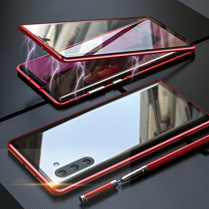 Coque magnétique Fortiq en verre trempé pour Samsung, protection antichoc intégrale du smartphone.