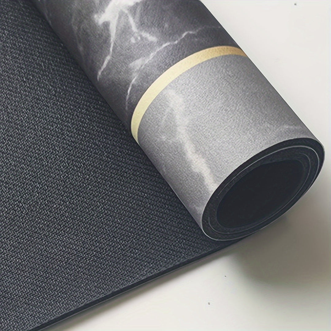 Tapis de bain confort, motif géométrique moderne, super absorbant et antidérapant pour une hygiène optimale.