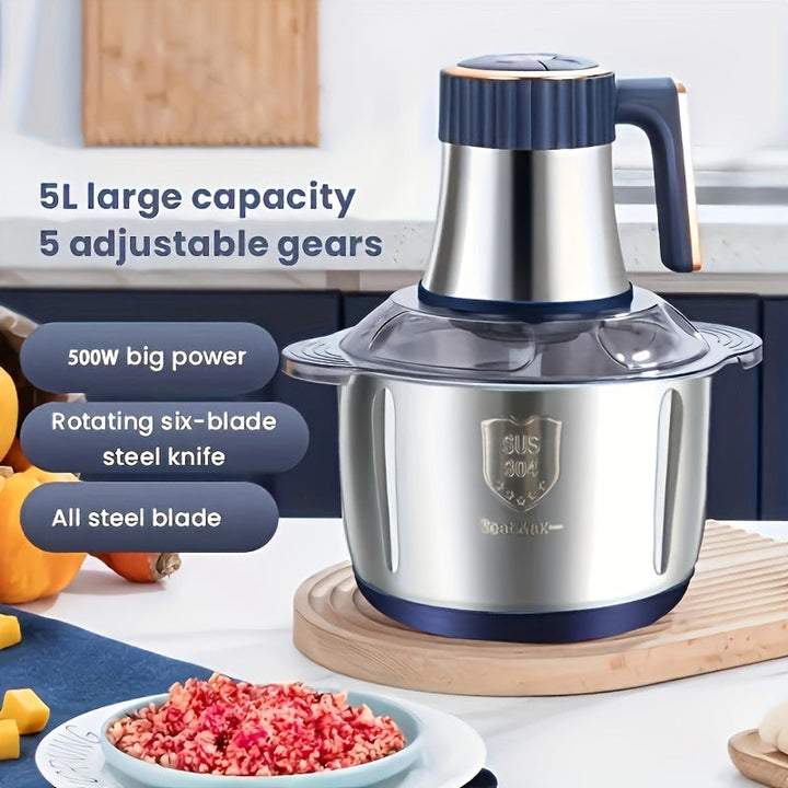 Coupe-légumes efficace pour hacher, râper et trancher rapidement, robot de cuisine polyvalent.