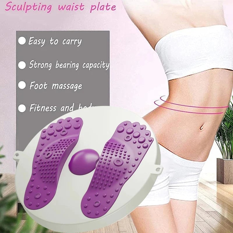 Planche d'équilibre et de massage fitness violette, idéale pour muscler les abdos et affiner la taille à la maison.