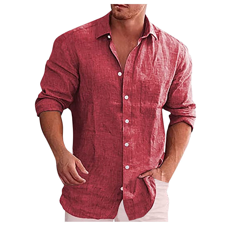 Chemise chic homme, coupe moderne, col rabattu. Parfaite pour un look décontracté-élégant printemps/été.