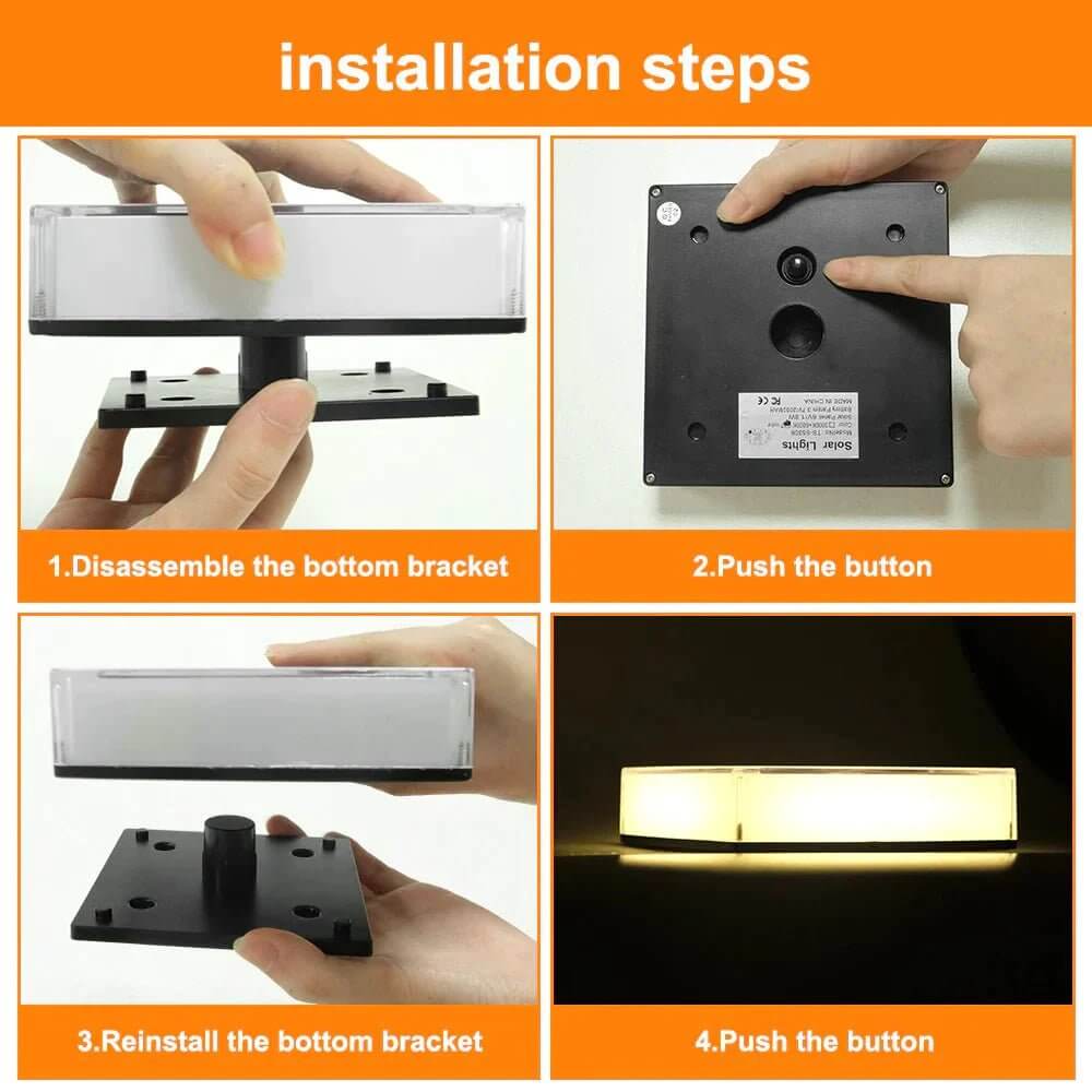 Lampe solaire LED moderne et élégante pour jardin, éclairage extérieur étanche IP65, sans fil.