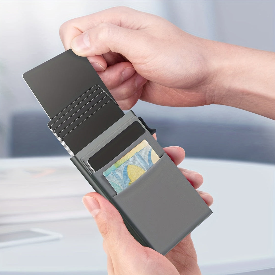 Porte-cartes sécurisé RFID pour hommes, blocage ultime. Protège contre le vol de données bancaires.