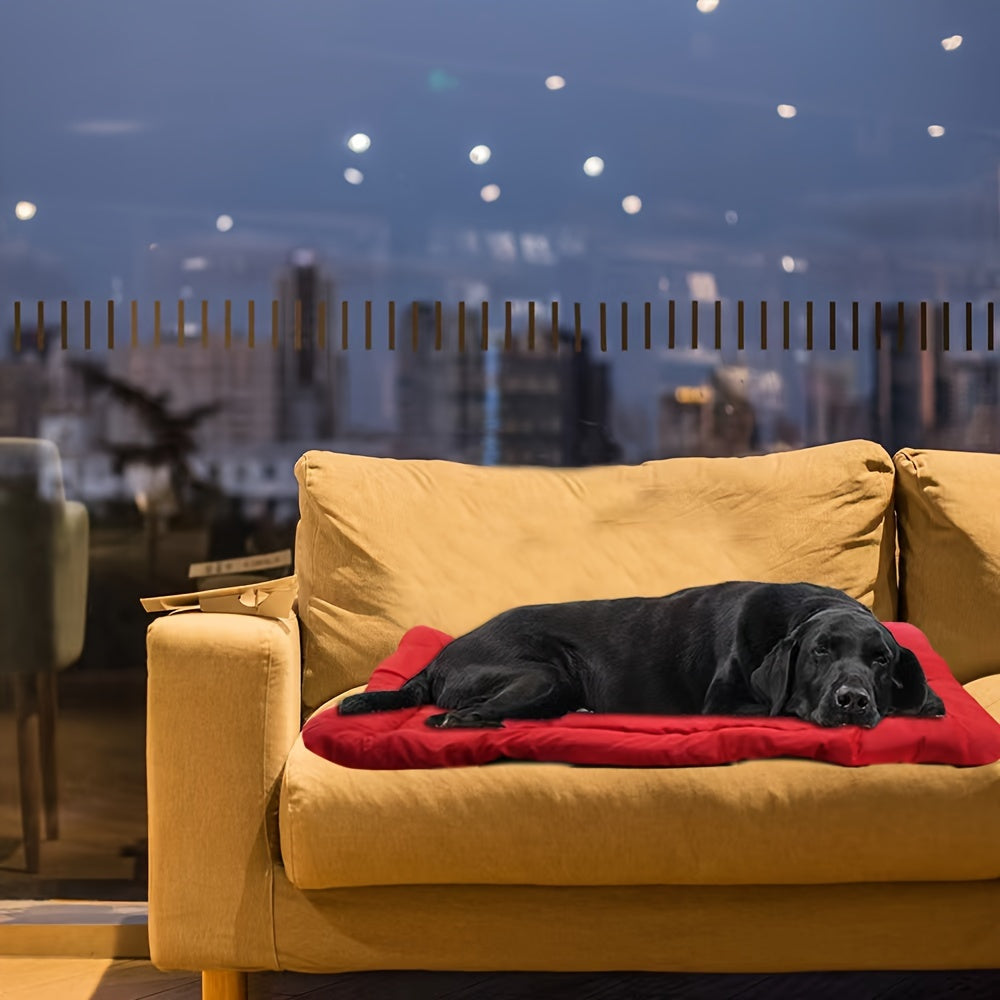 Tapis de voyage portable pour chien, pliable et imperméable, offrant confort en camping, randonnée et extérieur.