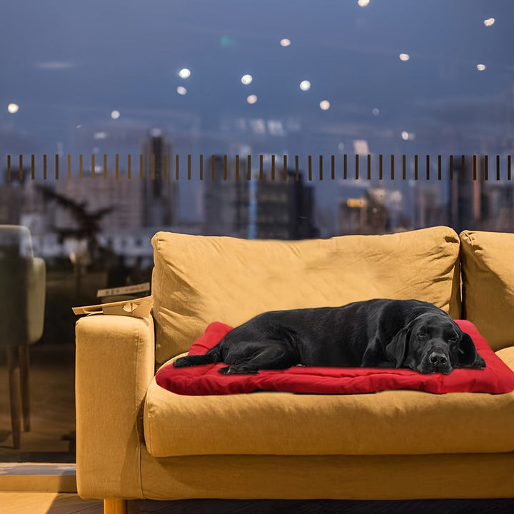 Tapis de voyage portable pour chien, pliable et imperméable, offrant confort en camping, randonnée et extérieur.