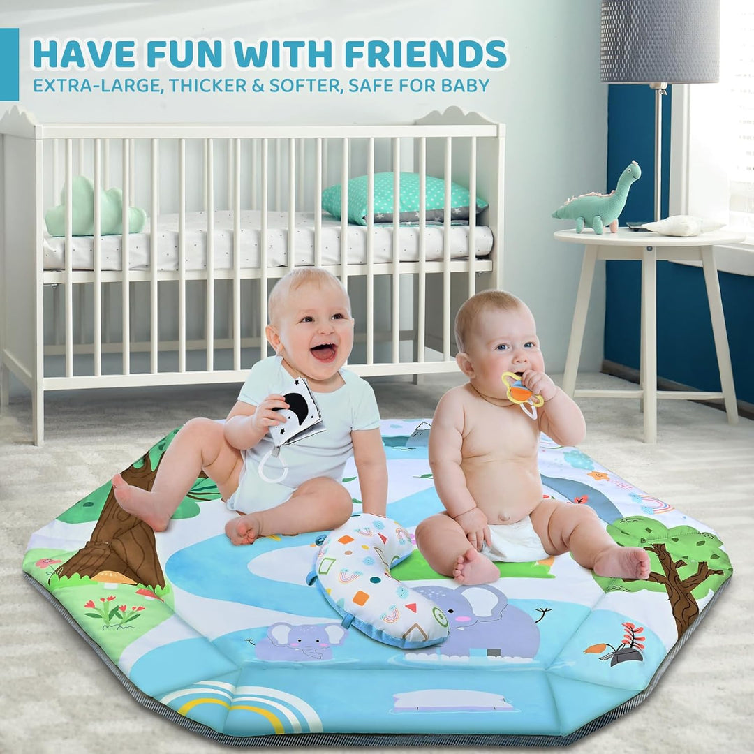 Cadeau bébé idéal: tapis de jeu et piscine à balles, offrant une aire de jeu sûre et amusante pour l'éveil de l'enfant.
