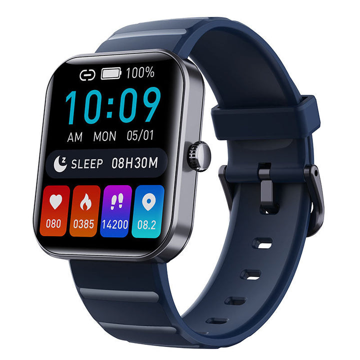 Montre intelligente homme, bien-être: glycémie, tension, FC, SpO2, analyse sommeil, étanche.