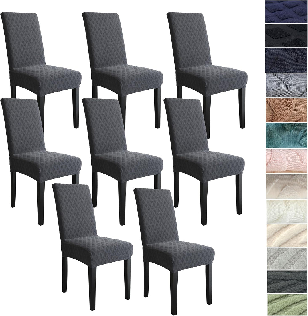 Housse de chaise polyester facile à laver, motif feuille. Protection efficace et décoration chic.