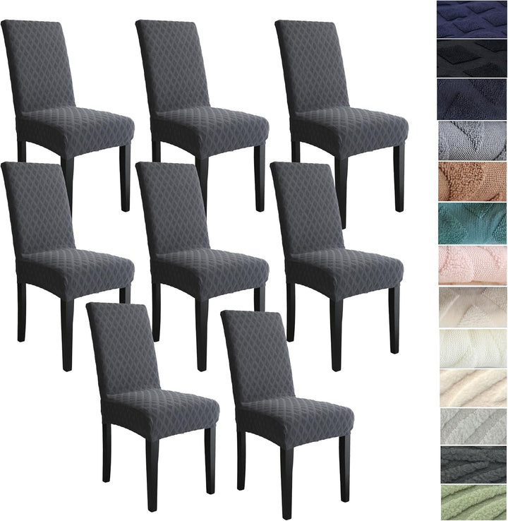 Housse de chaise polyester facile à laver, motif feuille. Protection efficace et décoration chic.