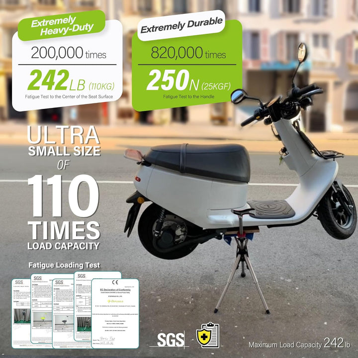 Bâton de randonnée en aluminium avec siège pliable, améliorant le confort et la mobilité.